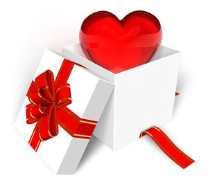 A-gift-of-heart-with-a-ribbon