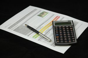 calculator on top of paper